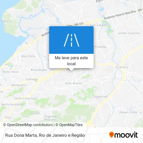 Rua Dona Marta mapa
