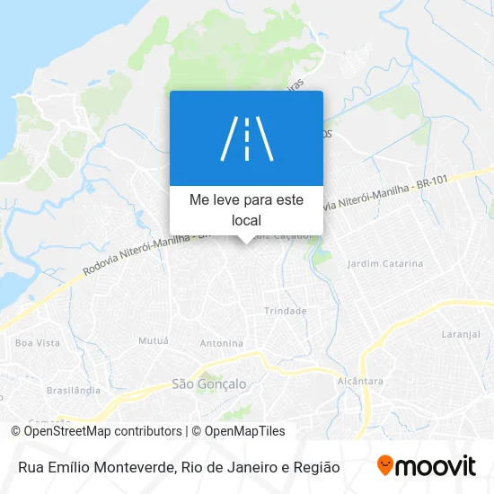 Rua Emílio Monteverde mapa