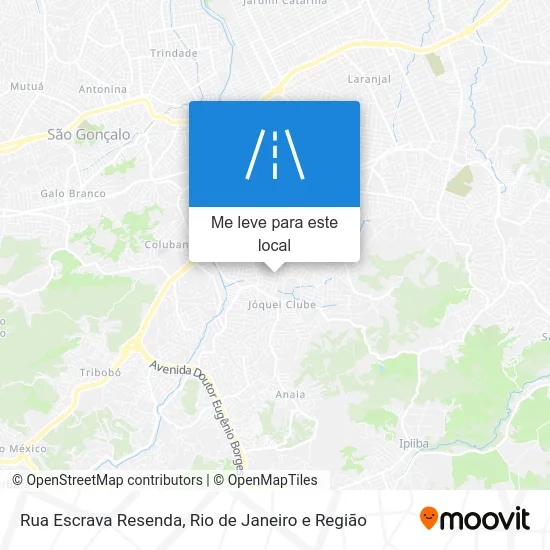 Rua Escrava Resenda mapa