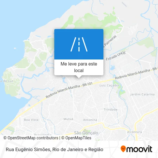 Rua Eugênio Simões mapa