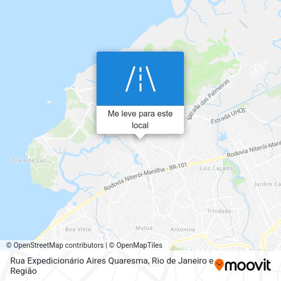 Rua Expedicionário Aires Quaresma mapa