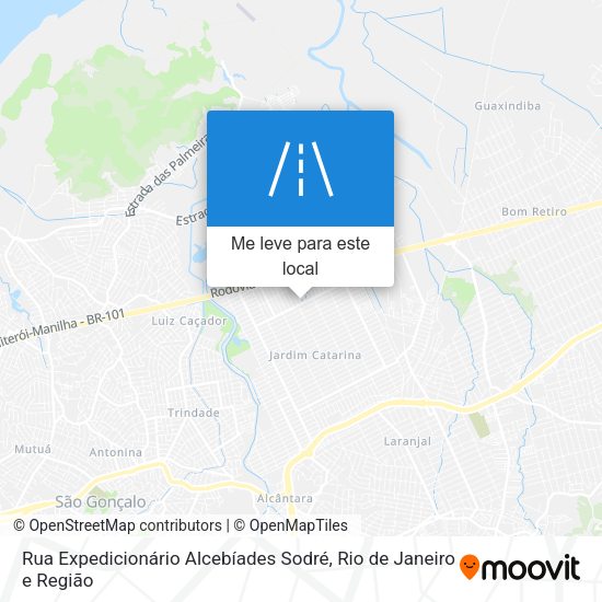 Rua Expedicionário Alcebíades Sodré mapa