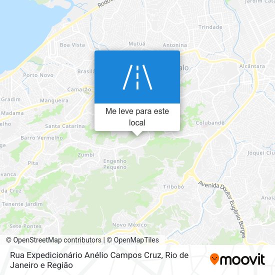 Rua Expedicionário Anélio Campos Cruz mapa