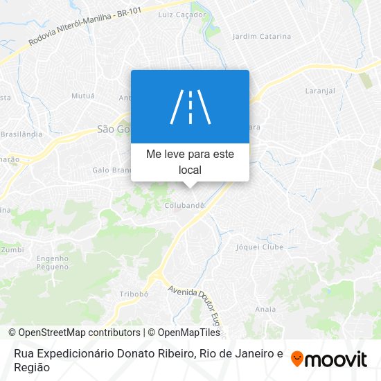 Rua Expedicionário Donato Ribeiro mapa