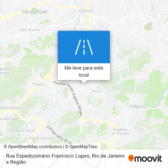 Rua Expedicionário Francisco Lopes mapa