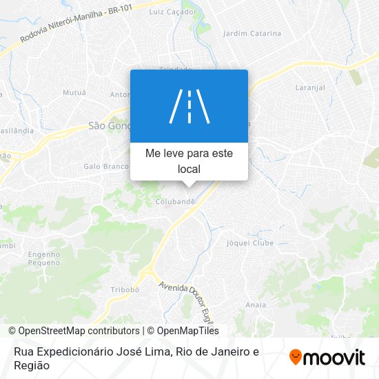 Rua Expedicionário José Lima mapa