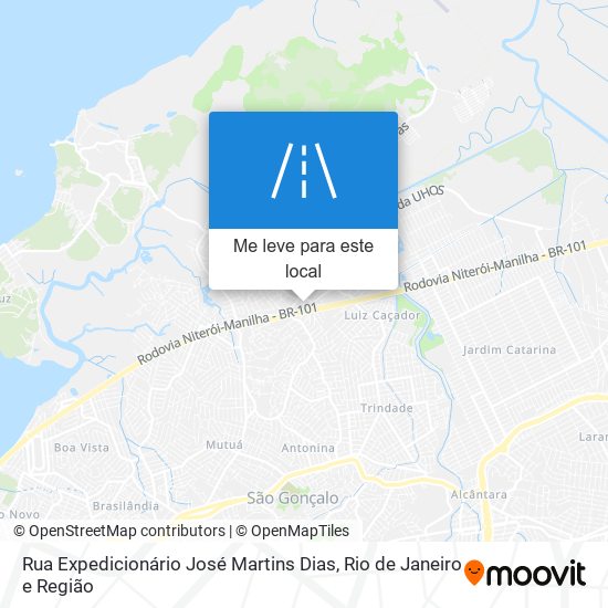 Rua Expedicionário José Martins Dias mapa