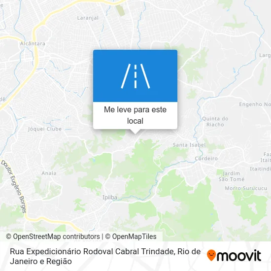Rua Expedicionário Rodoval Cabral Trindade mapa