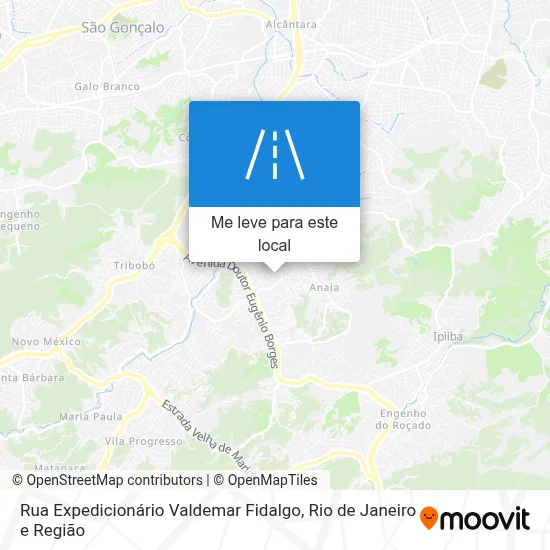 Rua Expedicionário Valdemar Fidalgo mapa