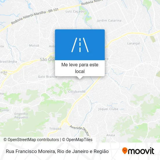 Rua Francisco Moreira mapa