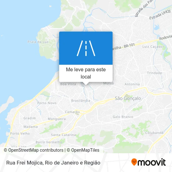 Rua Frei Mojica mapa