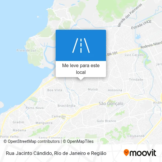 Rua Jacinto Cândido mapa