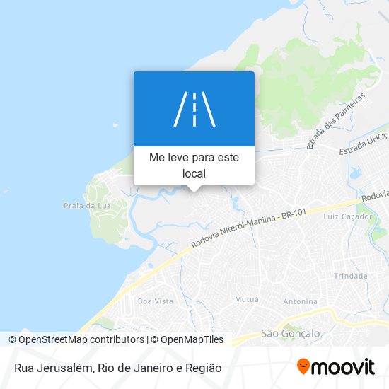 Rua Jerusalém mapa