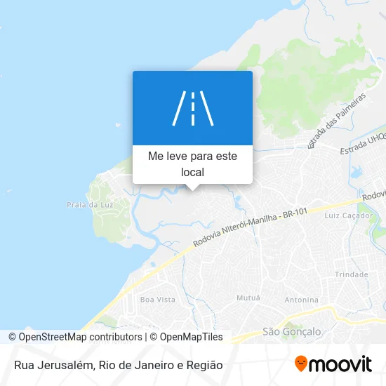 Rua Jerusalém mapa