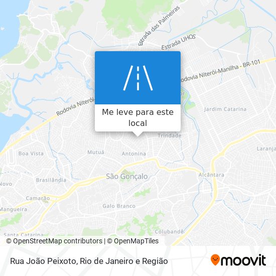 Rua João Peixoto mapa