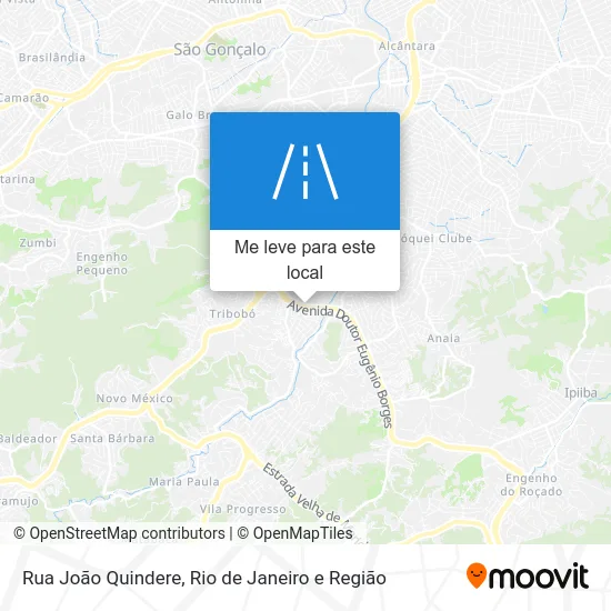 Rua João Quindere mapa