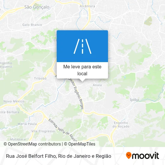 Rua José Belfort Filho mapa