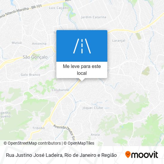 Rua Justino José Ladeira mapa