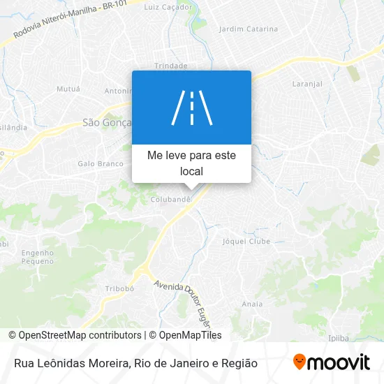 Rua Leônidas Moreira mapa
