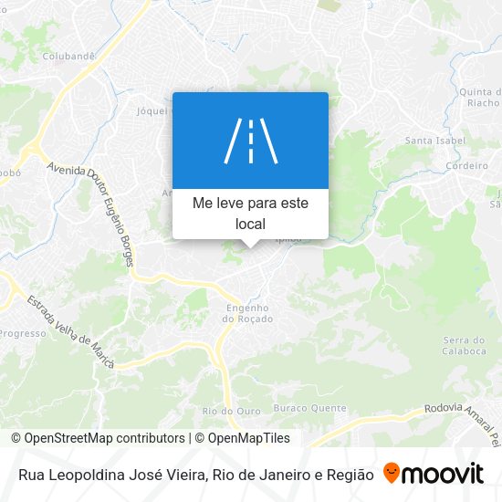 Rua Leopoldina José Vieira mapa