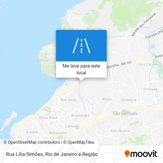 Rua Lília Simões mapa