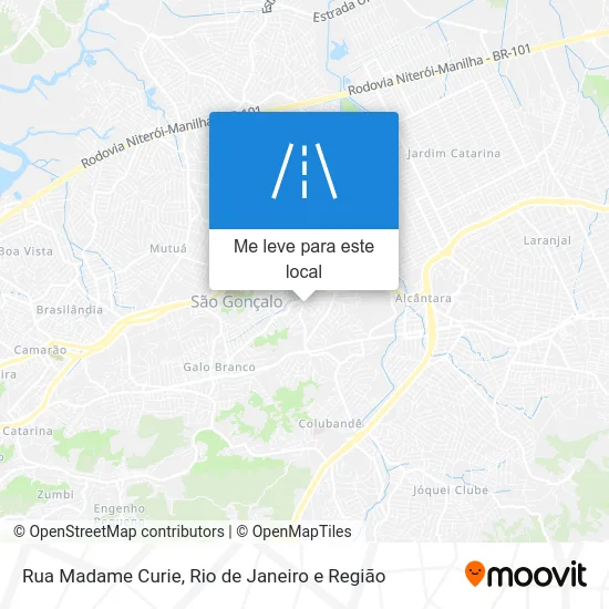 Rua Madame Curie mapa