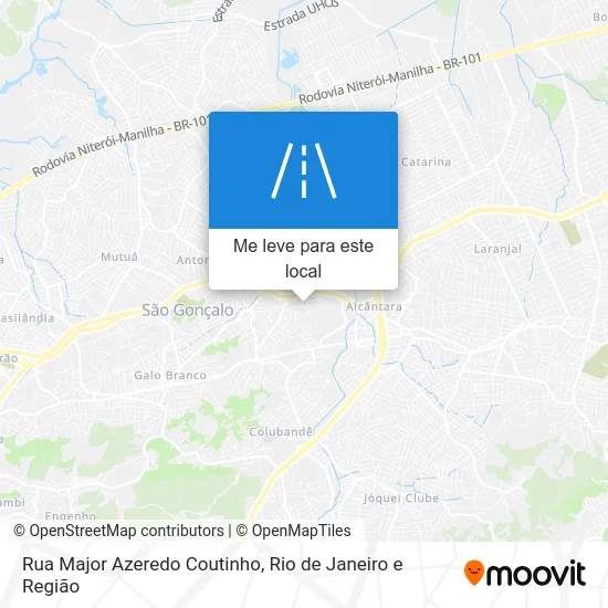 Rua Major Azeredo Coutinho mapa