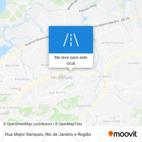 Rua Major Sampaio mapa