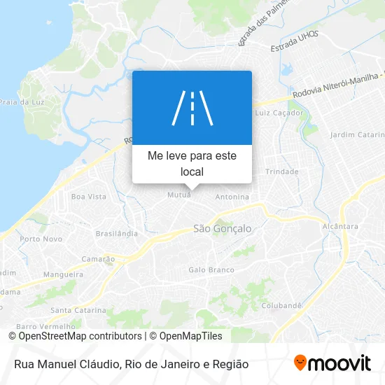 Rua Manuel Cláudio mapa
