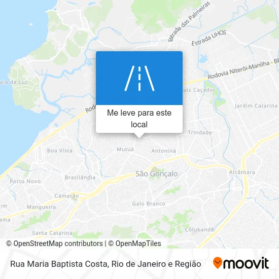 Rua Maria Baptista Costa mapa