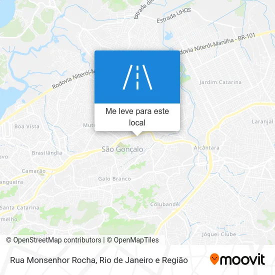 Rua Monsenhor Rocha mapa
