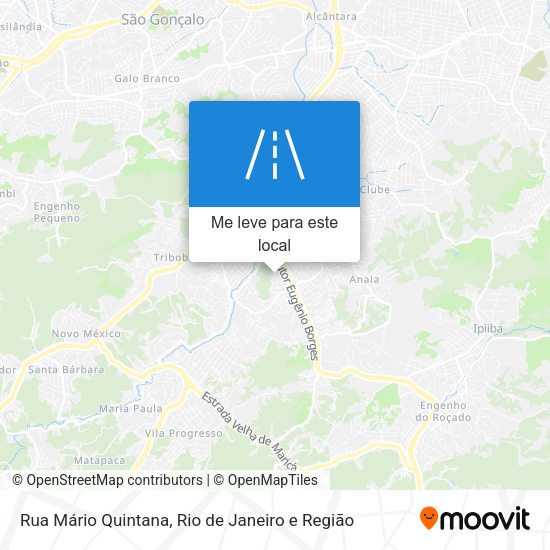 Rua Mário Quintana mapa