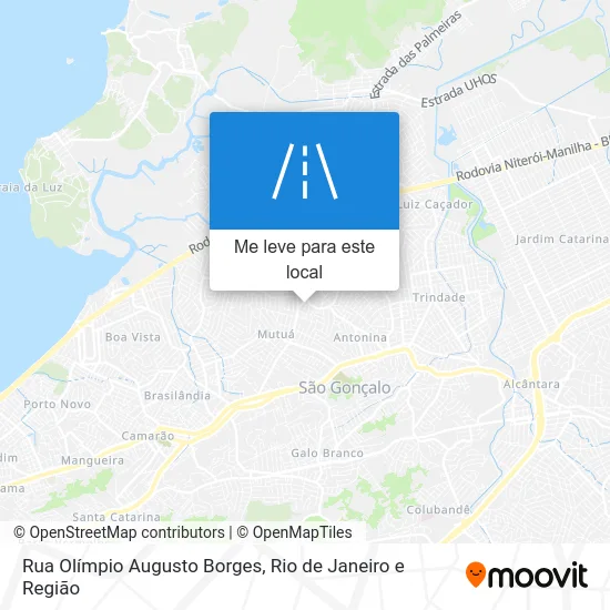 Rua Olímpio Augusto Borges mapa