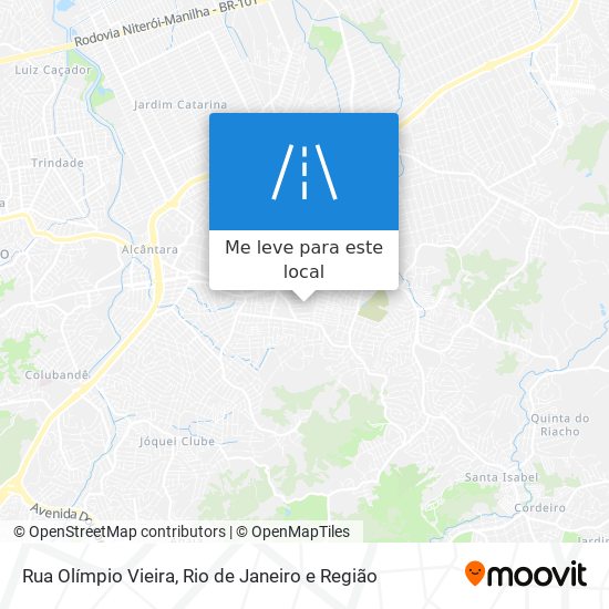 Rua Olímpio Vieira mapa