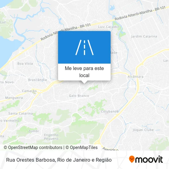 Rua Orestes Barbosa mapa