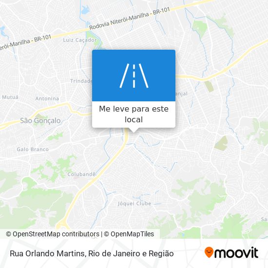 Rua Orlando Martins mapa