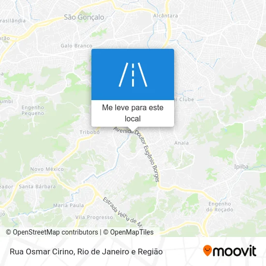 Rua Osmar Cirino mapa