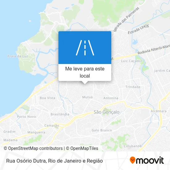 Rua Osório Dutra mapa