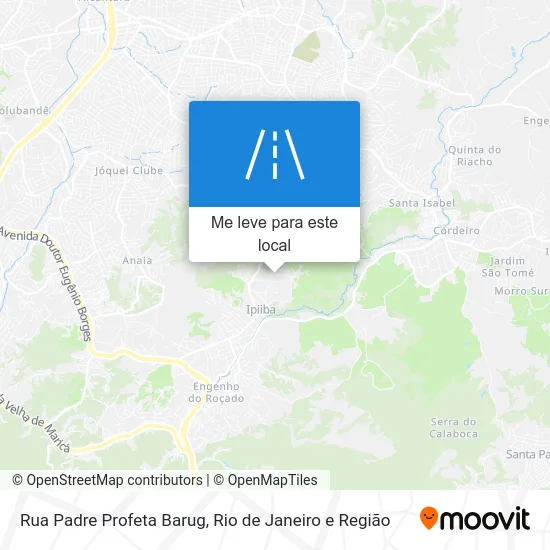 Rua Padre Profeta Barug mapa