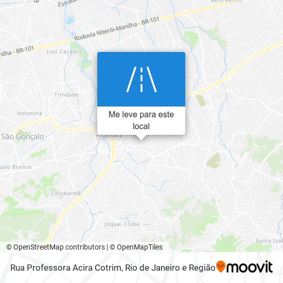 Rua Professora Acira Cotrim mapa