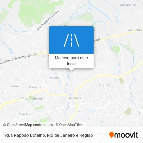 Rua Raposo Botelho mapa
