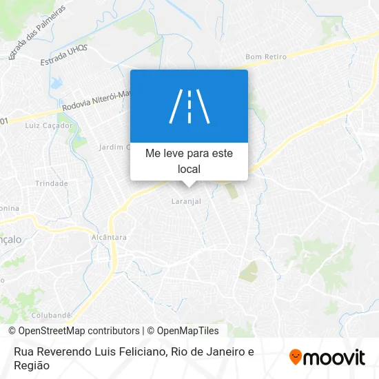 Rua Reverendo Luis Feliciano mapa