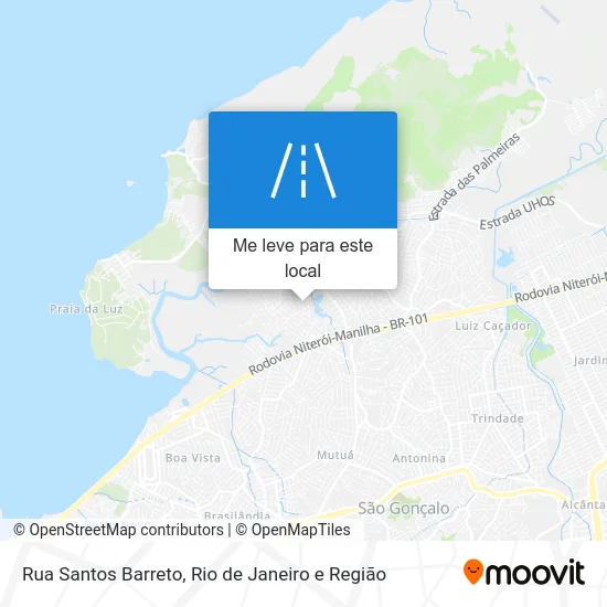 Rua Santos Barreto mapa