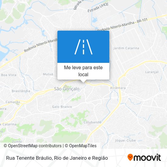 Rua Tenente Bráulio mapa