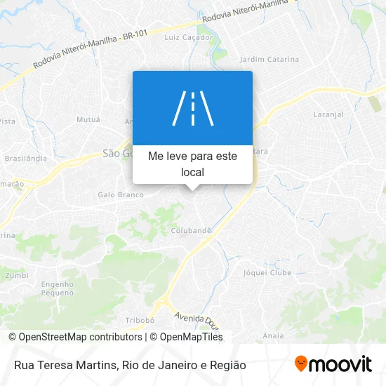 Rua Teresa Martins mapa