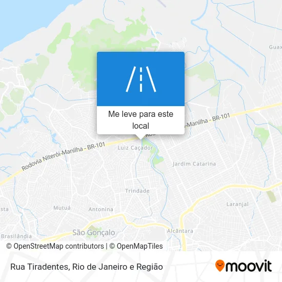 Rua Tiradentes mapa