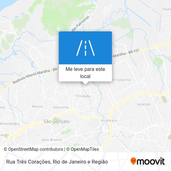 Rua Três Corações mapa