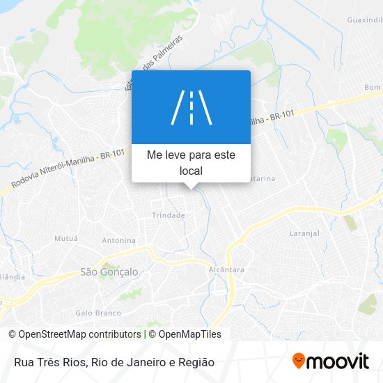 Rua Três Rios mapa