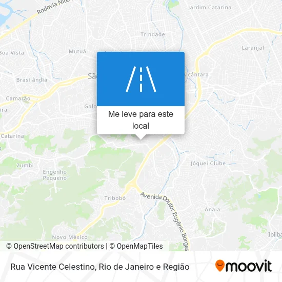 Rua Vicente Celestino mapa