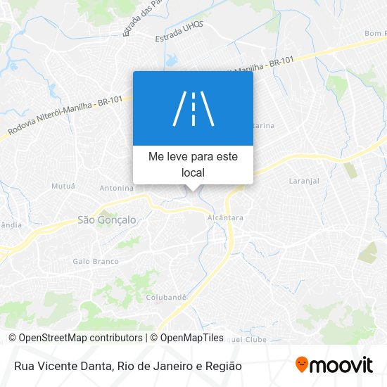 Rua Vicente Danta mapa